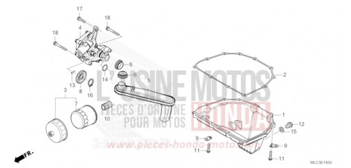 CARTER D'HUILE/POMPE A HUILE XL750S de 2025